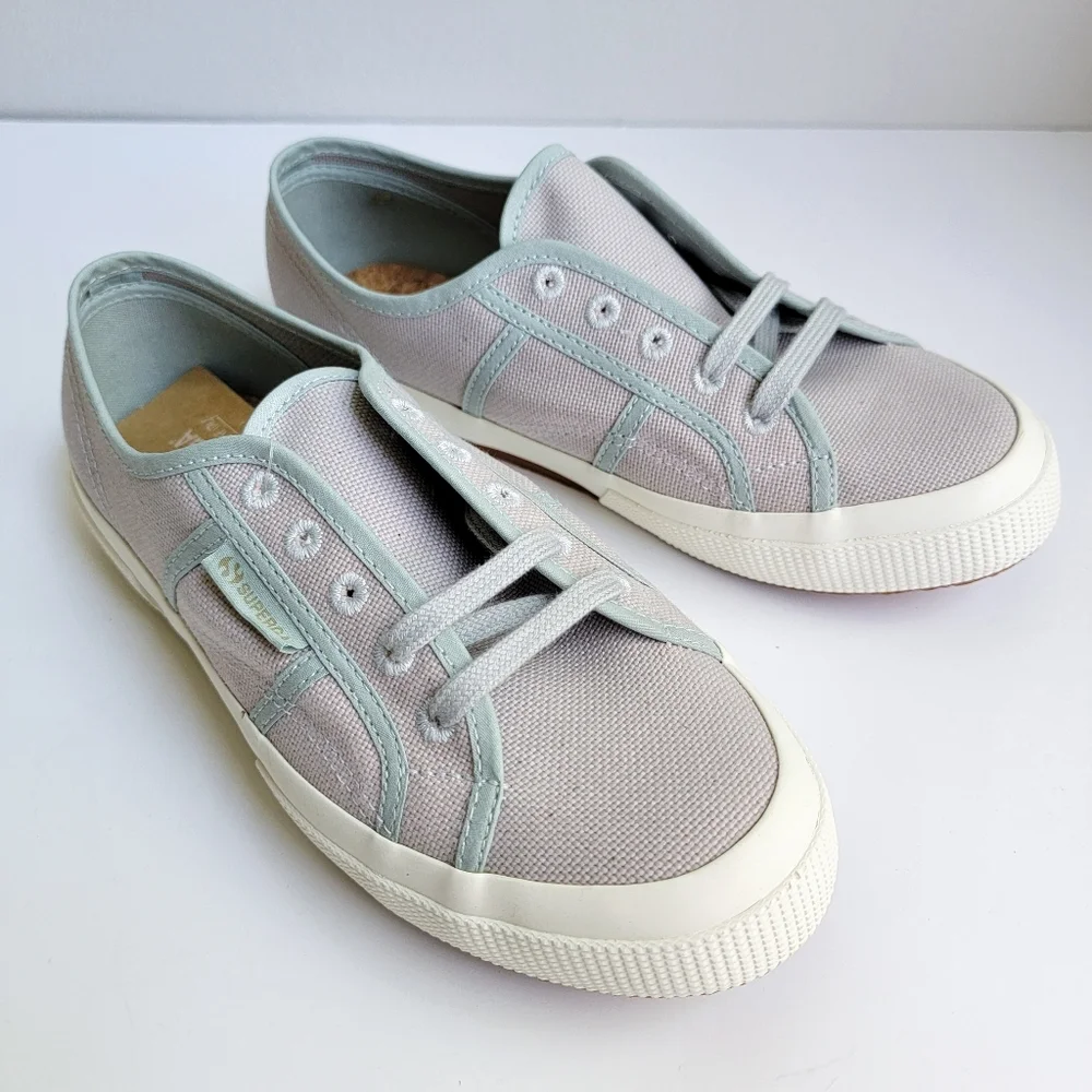 NEW Superga Sneakers Grey Mint